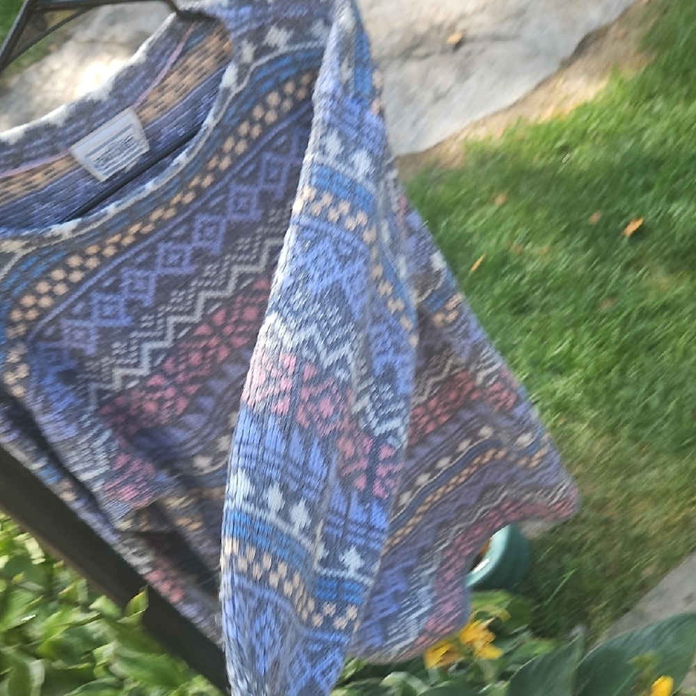 Vintage, Patterned Sweater With Multicolor Design - image 5